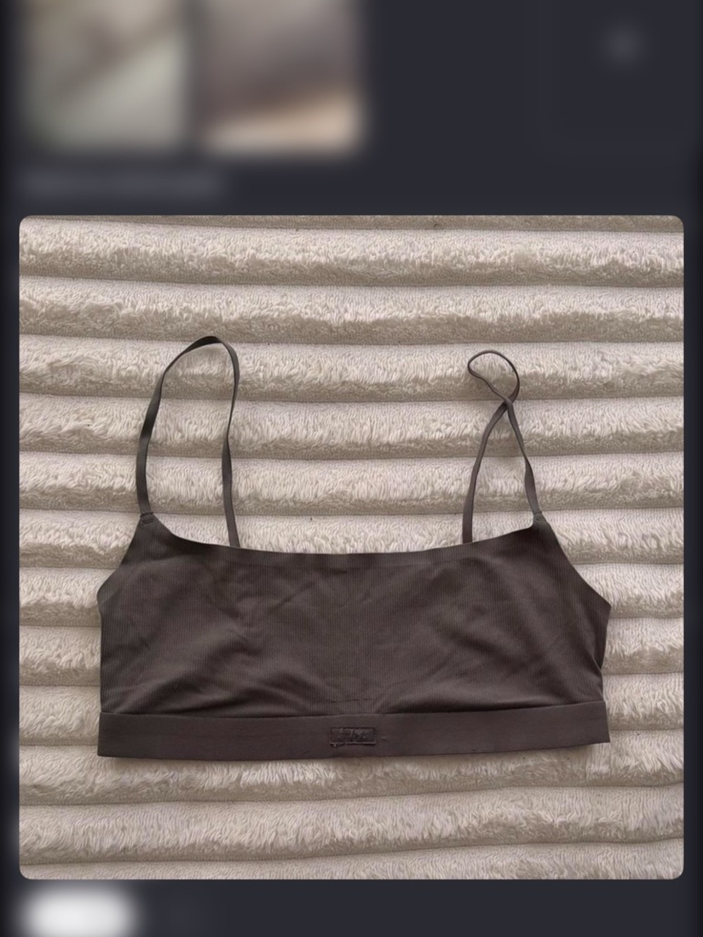 skims Seamless Brown Bralette with Adjustable Straps